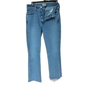 Citizens of Humanity Jeans Women’s 28 Isola Straight Leg Light Wash Button Fly